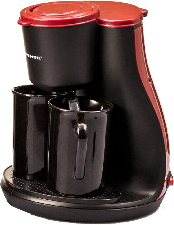 Ovente Two Serving Coffeemaker with 2 Ceramic Personal Cups (CM3BR)