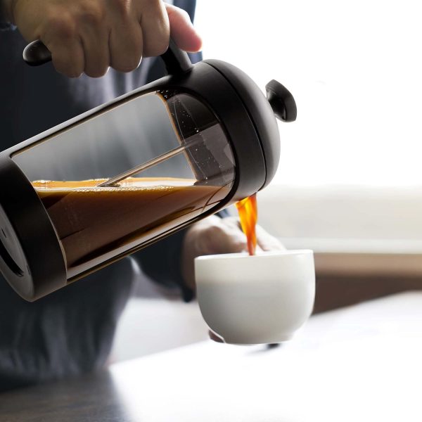 OVENTE French Press Coffee Maker 12 Ounce with Heat Resistant Borosilicate Glass & Stainless Steel 4-Level Filtration System, Portable Cold Brew Coffee Maker for Travel, Camping or Gift, Black FPT12B - Image 29