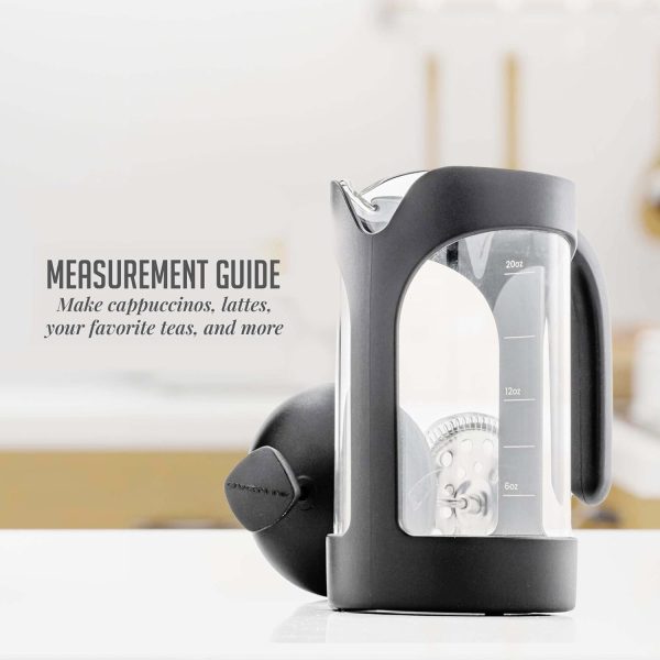 OVENTE French Press Coffee Maker 12 Ounce with Heat Resistant Borosilicate Glass & Stainless Steel 4-Level Filtration System, Portable Cold Brew Coffee Maker for Travel, Camping or Gift, Black FPT12B - Image 60