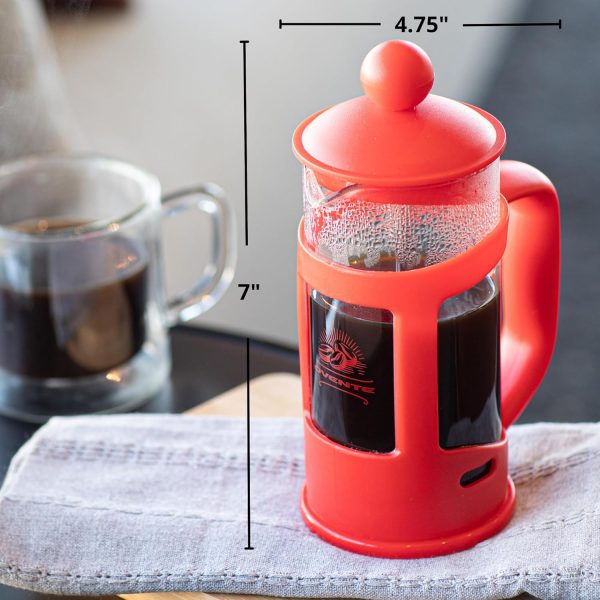 OVENTE French Press Coffee Maker 12 Ounce with Heat Resistant Borosilicate Glass & Stainless Steel 4-Level Filtration System, Portable Cold Brew Coffee Maker for Travel, Camping or Gift, Black FPT12B - Image 79