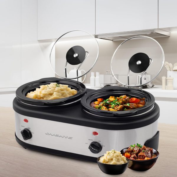 OVENTE Electric Slow Cooker with 3 Cooking Settings, Non-Stick and Dishwasher Safe Stoneware, Stainless Steel Body, Glass Lid, 3.7 Qt Oval Pot for Entrees, Soups, Sauces, Stews & Dips, Silver SLO35ABR - Image 15