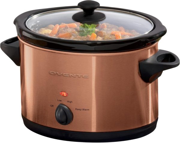 OVENTE Electric Slow Cooker with 3 Cooking Settings, Non-Stick and Dishwasher Safe Stoneware, Stainless Steel Body, Glass Lid, 3.7 Qt Oval Pot for Entrees, Soups, Sauces, Stews & Dips, Silver SLO35ABR - Image 16