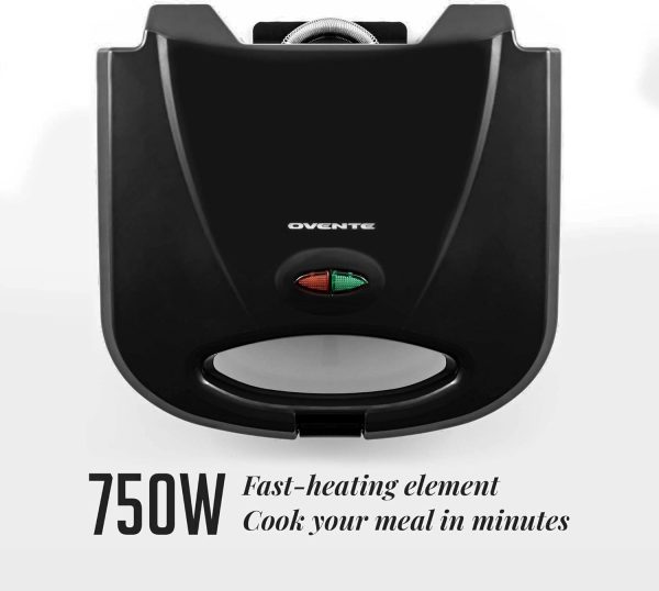 OVENTE Electric Panini Press Sandwich Maker, 1500W Indoor Grill with Non-Stick Coated Plates, Temperature Control & Removable Drip Tray, Opens 180 Degrees to Fit Any Type/Size of Food, Silver GP1861BR - Image 44