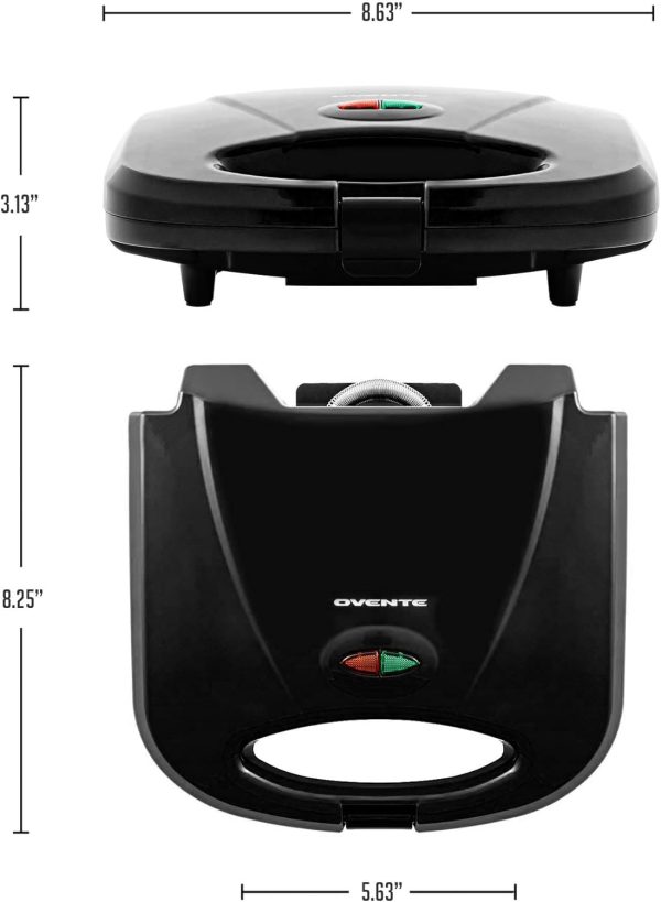 OVENTE Electric Panini Press Sandwich Maker, 1500W Indoor Grill with Non-Stick Coated Plates, Temperature Control & Removable Drip Tray, Opens 180 Degrees to Fit Any Type/Size of Food, Silver GP1861BR - Image 50