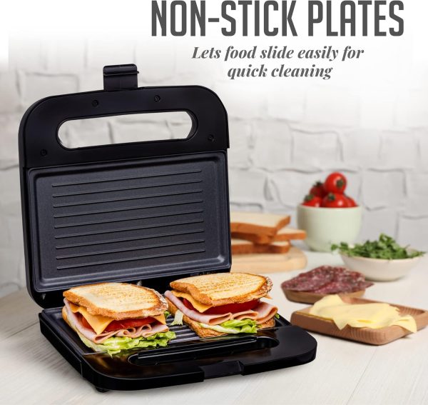 OVENTE Electric Panini Press Sandwich Maker, 1500W Indoor Grill with Non-Stick Coated Plates, Temperature Control & Removable Drip Tray, Opens 180 Degrees to Fit Any Type/Size of Food, Silver GP1861BR - Image 54