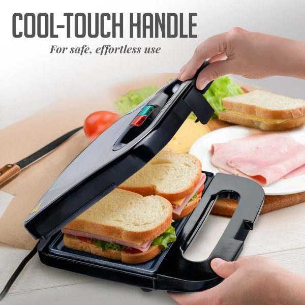 OVENTE Electric Panini Press Sandwich Maker, 1500W Indoor Grill with Non-Stick Coated Plates, Temperature Control & Removable Drip Tray, Opens 180 Degrees to Fit Any Type/Size of Food, Silver GP1861BR - Image 55