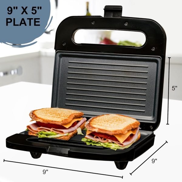 OVENTE Electric Panini Press Sandwich Maker, 1500W Indoor Grill with Non-Stick Coated Plates, Temperature Control & Removable Drip Tray, Opens 180 Degrees to Fit Any Type/Size of Food, Silver GP1861BR - Image 56