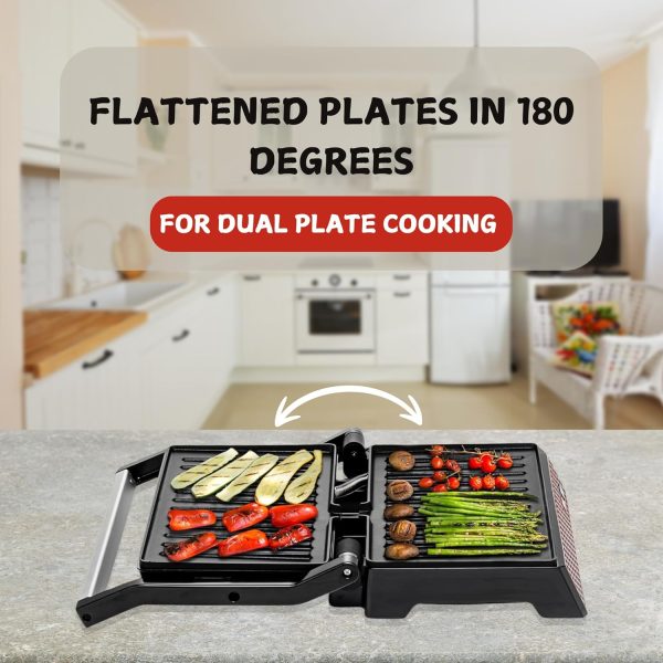 OVENTE Electric Panini Press Sandwich Maker, 1500W Indoor Grill with Non-Stick Coated Plates, Temperature Control & Removable Drip Tray, Opens 180 Degrees to Fit Any Type/Size of Food, Silver GP1861BR - Image 61