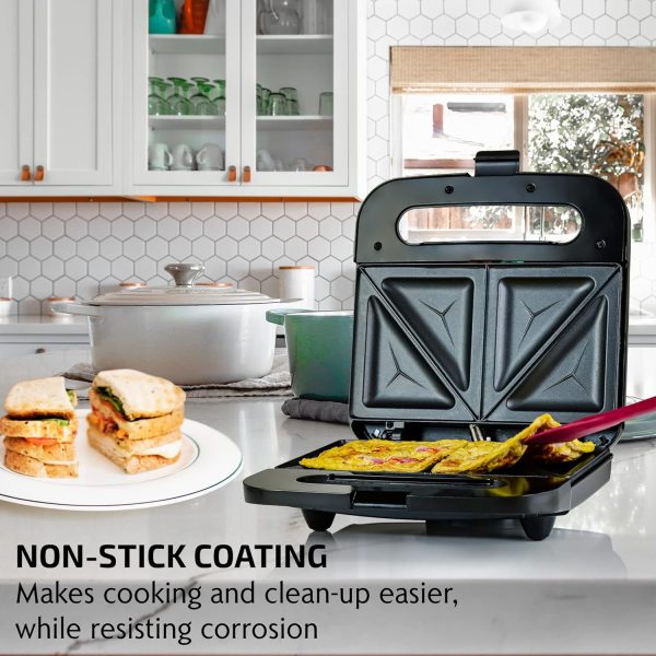 OVENTE Electric Panini Press Sandwich Maker, 1500W Indoor Grill with Non-Stick Coated Plates, Temperature Control & Removable Drip Tray, Opens 180 Degrees to Fit Any Type/Size of Food, Silver GP1861BR - Image 67