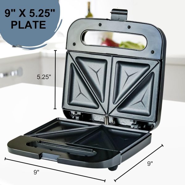 OVENTE Electric Panini Press Sandwich Maker, 1500W Indoor Grill with Non-Stick Coated Plates, Temperature Control & Removable Drip Tray, Opens 180 Degrees to Fit Any Type/Size of Food, Silver GP1861BR - Image 71
