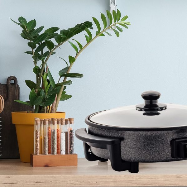 OVENTE 12 Inch Electric Skillet and Frying Pan with Nonstick Coating, 1400W Power, Adjustable Temperature Control, Tempered Glass Lid with Vent and Cool Touch Handles, Copper SK11112CO - Image 18