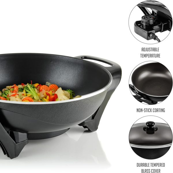 OVENTE 12 Inch Electric Skillet and Frying Pan with Nonstick Coating, 1400W Power, Adjustable Temperature Control, Tempered Glass Lid with Vent and Cool Touch Handles, Copper SK11112CO - Image 21