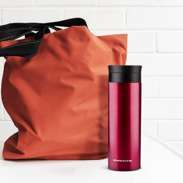 Ovente Stainless Steel Vacuum Insulated Coffee Water Mug, 16 oz Portable Double Wall Handheld Tumbler with Tea Infuser, BPA-Free Spill Proof Travel Friendly for Hot Cold Beverage, Gunmetal MSA16G - Image 13