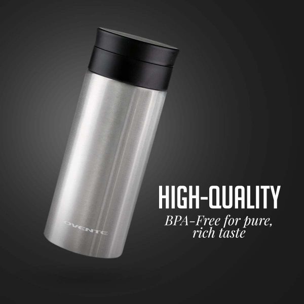Ovente Stainless Steel Vacuum Insulated Coffee Water Mug, 16 oz Portable Double Wall Handheld Tumbler with Tea Infuser, BPA-Free Spill Proof Travel Friendly for Hot Cold Beverage, Gunmetal MSA16G - Image 38